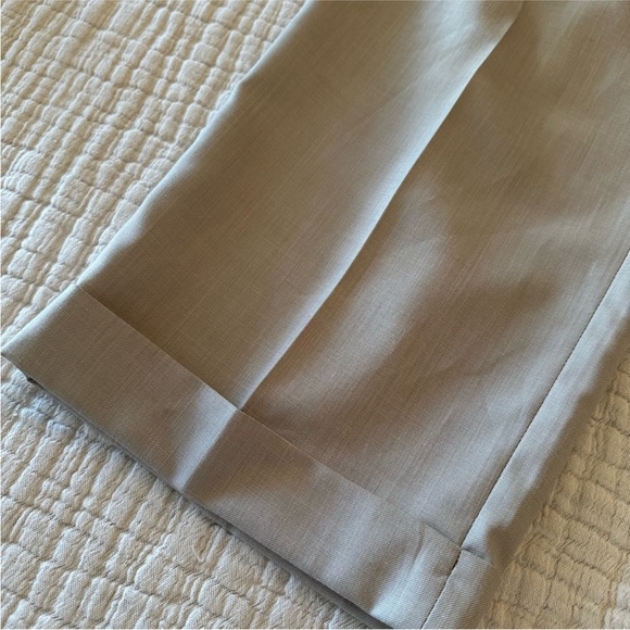 Vintage Ralph Lauren Light Gray Pleated and Cuffed Trousers 90s Minimalist 36” - Picture 4 of 10